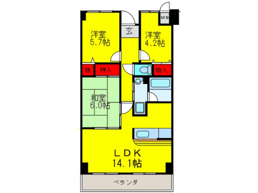 間取図 シェルブラン