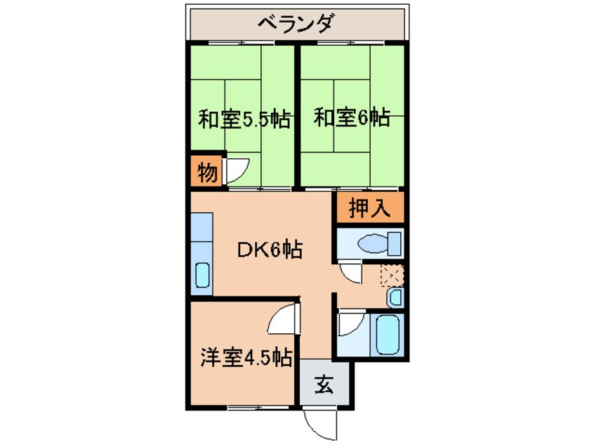 間取図 米虫ハイツ