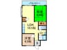 米虫ハイツ 2LDKの間取り