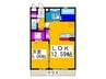 La casamia一条通 1LDKの間取り
