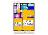 La casamia一条通 1LDKの間取り