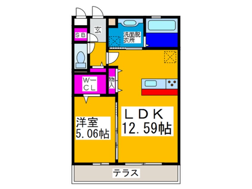 間取図 La casamia一条通