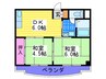 メゾンおおひがし 2DKの間取り