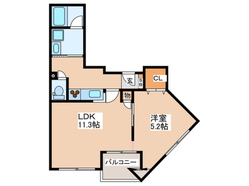 間取図 ア－カンシェル 東寝屋川