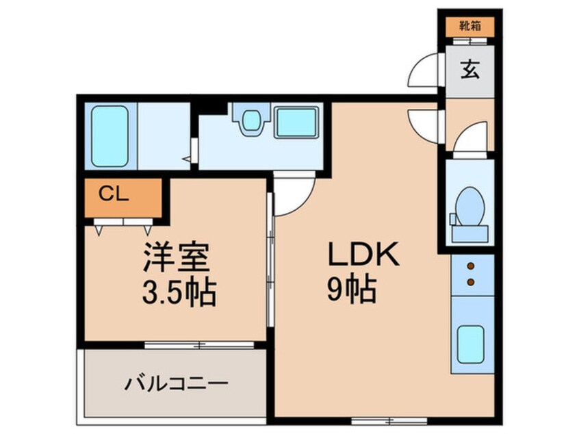 間取図 仮）東大阪市柏田西1丁目ＡＰ