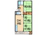 垂水農住団地３号棟 3DKの間取り