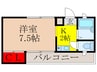 ネオセレス参番館 1Kの間取り
