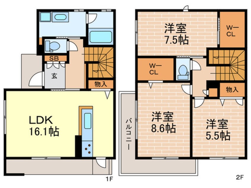 間取図 コンフォーザ甲陽園