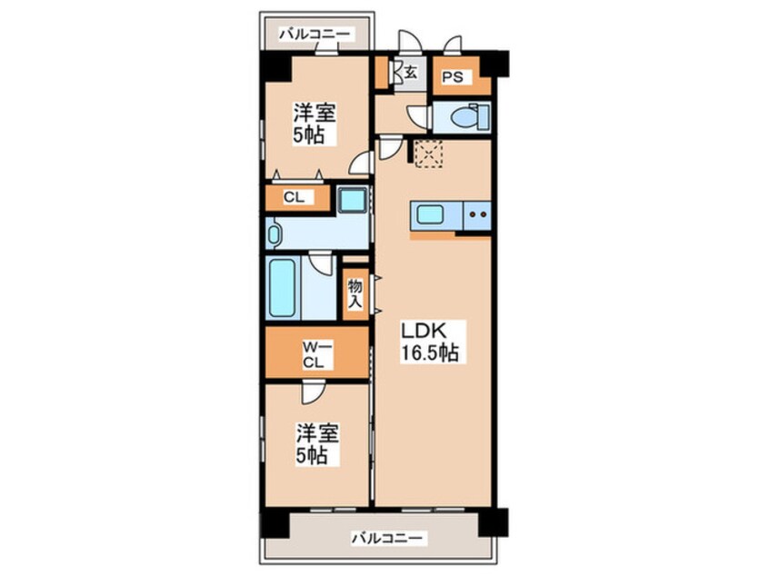 間取図 スプランディッド難波ＷＥＳＴⅢ