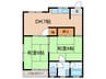 ハイツ内里２ 2DKの間取り
