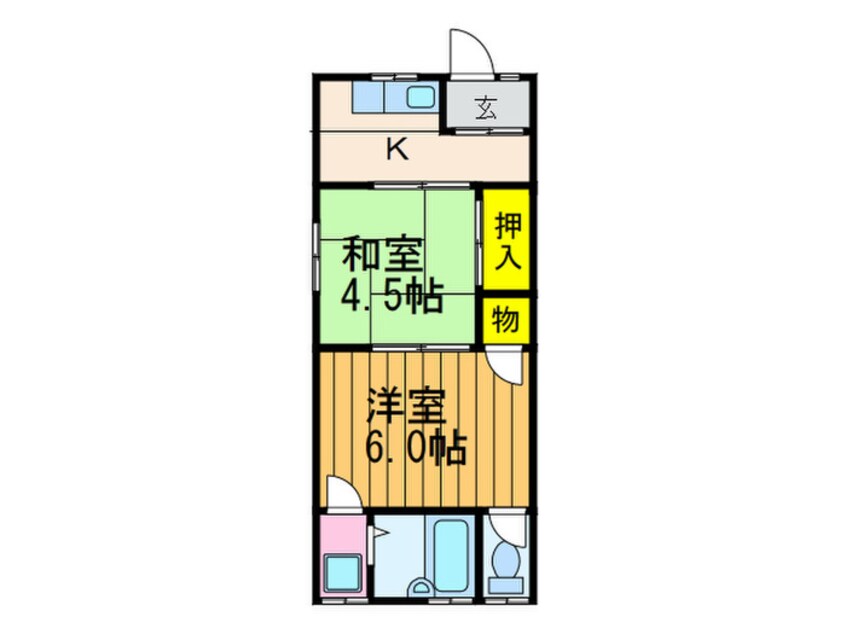 間取図 ハイツ内里３