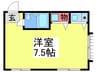 ルーブル小川 1Rの間取り