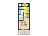 S-RESIDENCE新大阪Garden 1Kの間取り
