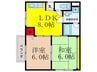 メゾン寺田 2LDKの間取り