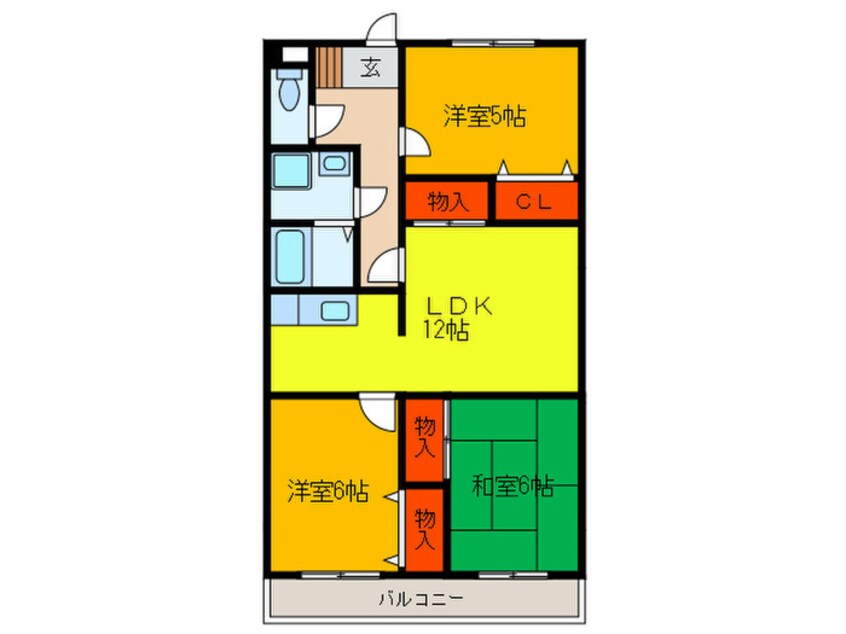 間取図 パレ－シャル２１