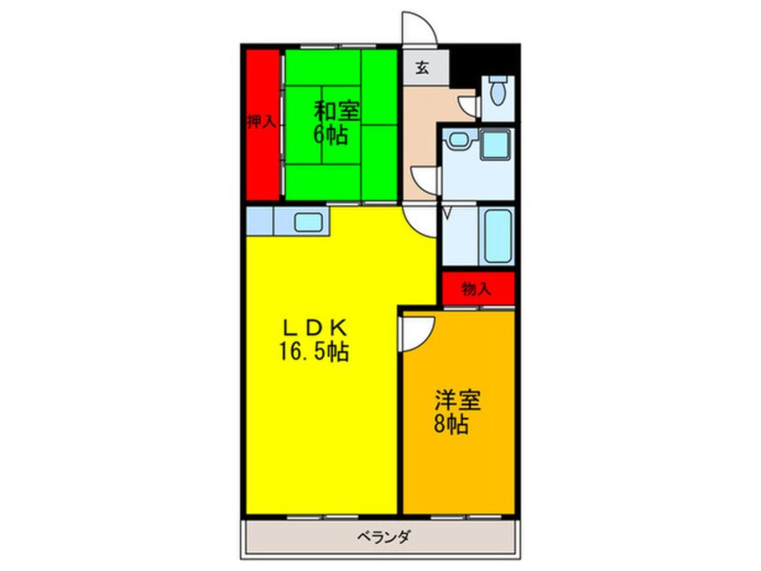 間取図 パレ－シャル２１