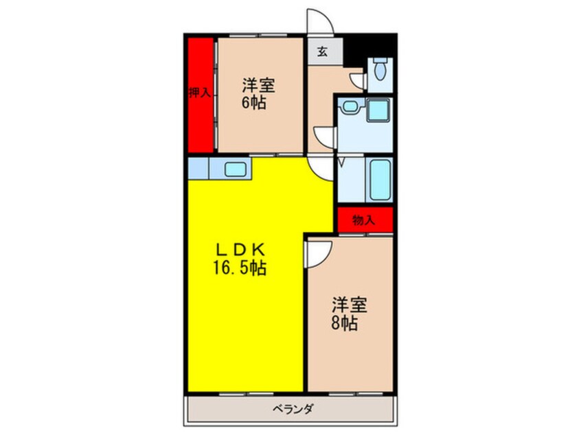 間取図 パレ－シャル２１