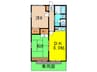 メイプルＡ棟 2DKの間取り