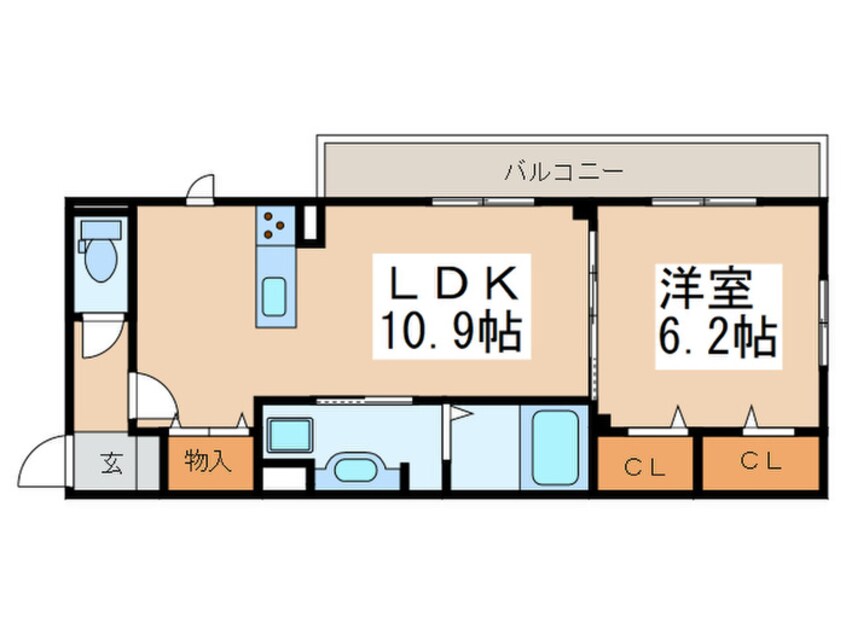 間取図 モメント　ブリーシュフル