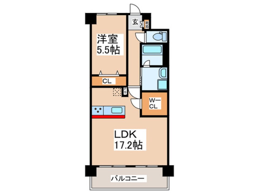 間取図 スプランディッド難波ＷＥＳＴⅡ