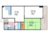 ファミーユ桂 2DKの間取り