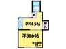 大宝レッドマンション 1DKの間取り