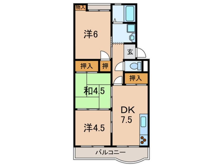 間取図 パ－ルハイツ