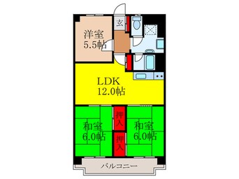 間取図 グリーンハイツ向陽１号棟（43）