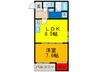 フジパレス新深江Ⅱ番館 1LDKの間取り