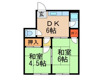 間取図 コ－ポ岸部