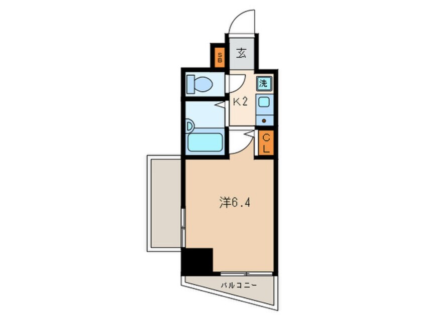 間取図 ﾜｺｰﾚ新神戸ｽﾃｰｼﾞ（708）