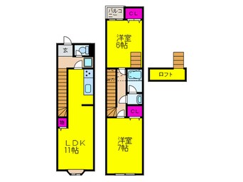 間取図 ドルチェ　ワキサカ