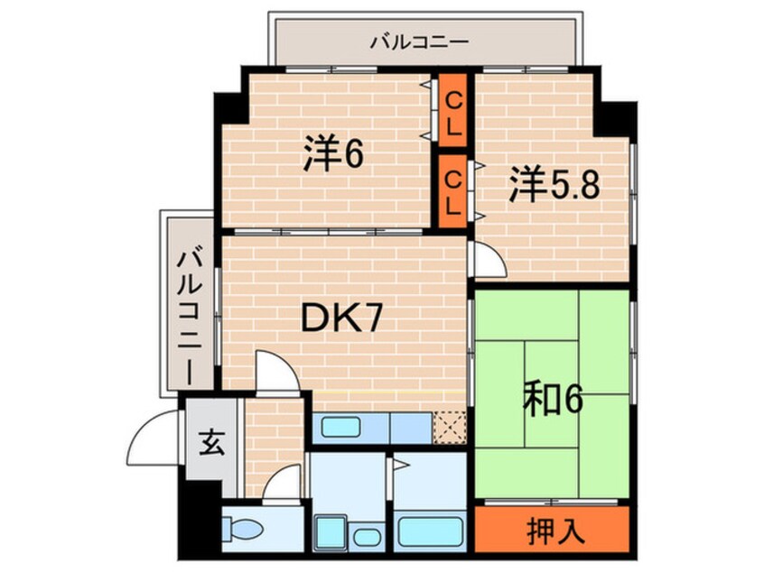 間取図 ヴィラ　芦屋