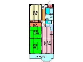 間取図 淀川パ－クハウスＤ号棟（706）