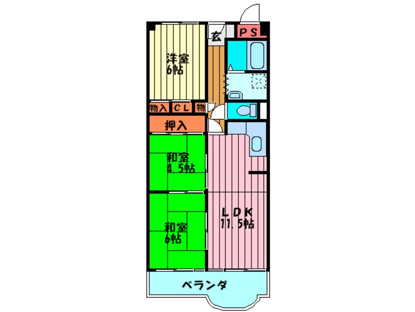 間取図 淀川パ－クハウスＤ号棟（706）