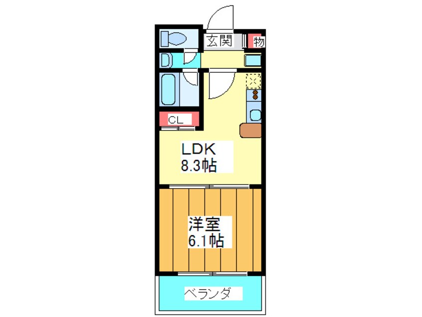 間取図 コンソラ－レ上町台Ⅱ