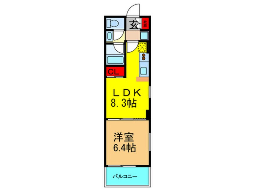 間取図 コンソラ－レ上町台Ⅱ