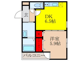 間取図 フジパレス阪急茨木北Ⅱ番館