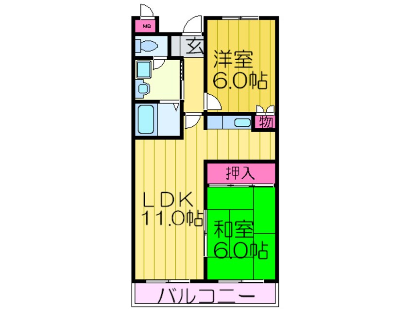 間取図 エクセルハイツ