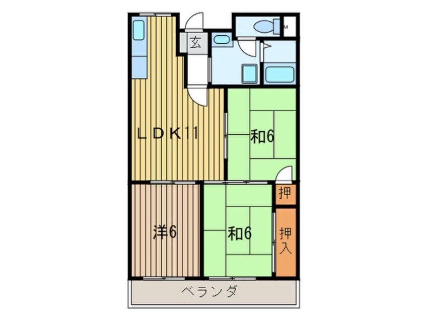 間取図 エクセルハイツ