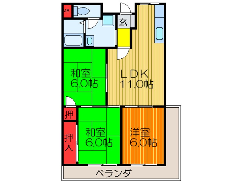 間取図 エクセルハイツ