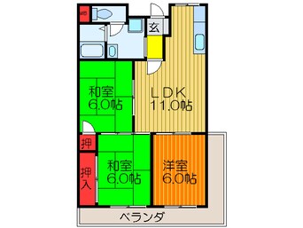 間取図 エクセルハイツ