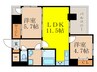 ノルデンハイム江坂アドバンス 2LDKの間取り