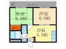 フラッツ東向日 2DKの間取り