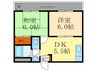 フラッツ東向日 2DKの間取り
