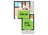 岡コ－ポ 2Kの間取り