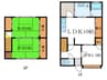 平方様貸家 3LDKの間取り