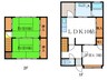 平方様貸家 3LDKの間取り