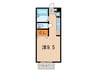 パセオ西芦屋 1Rの間取り