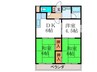 橋本マンション 3DKの間取り